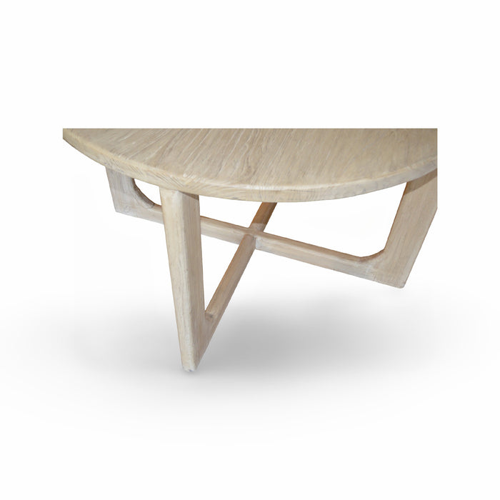 GJ Styles - Small Bleached Elm Dining Table W/Cross - SC71 - GreatFurnitureDeal