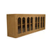 GJ Styles - Arched Glass Door Cabinet Bleached Elm - SC85 - GreatFurnitureDeal