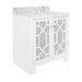 Worlds Away - Schaffer Bath Vanity in White Marble - SCHAFFER WH - GreatFurnitureDeal