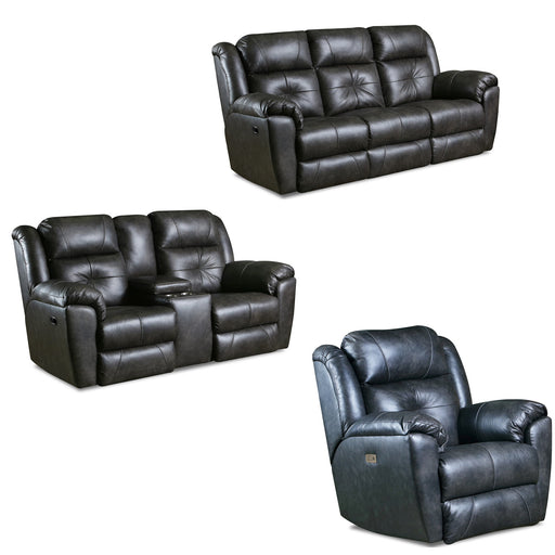 Southern Motion - Vista 3 Piece Power Headrest Living Room Set in Slate - 351-61-78-5351P - GreatFurnitureDeal