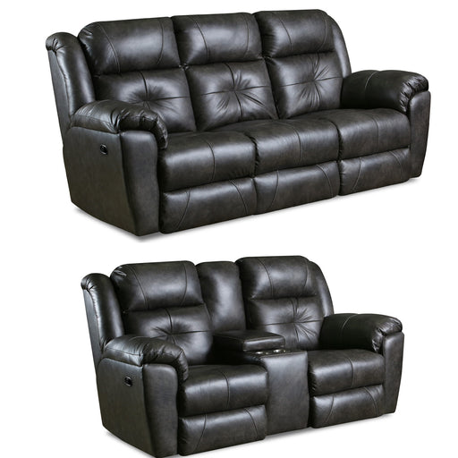 Southern Motion - Vista 2 Piece Power Headrest Sofa Set in Slate - 351-61-78P - GreatFurnitureDeal