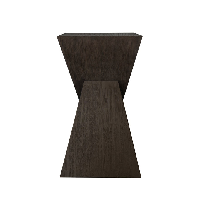 Worlds Away - Scout Sculptural Occassional Table In Dark Espresso Oak - SCOUT ES - GreatFurnitureDeal