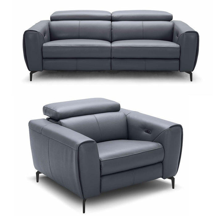 J&M Furniture - Lorenzo 2 Piece Motion Sofa Set in Blue-Grey - 188241-SC-BLUE-GREY - GreatFurnitureDeal