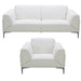 J&M Furniture - Davos White 2 Piece Sofa Set - 182481-SC-WHT - GreatFurnitureDeal