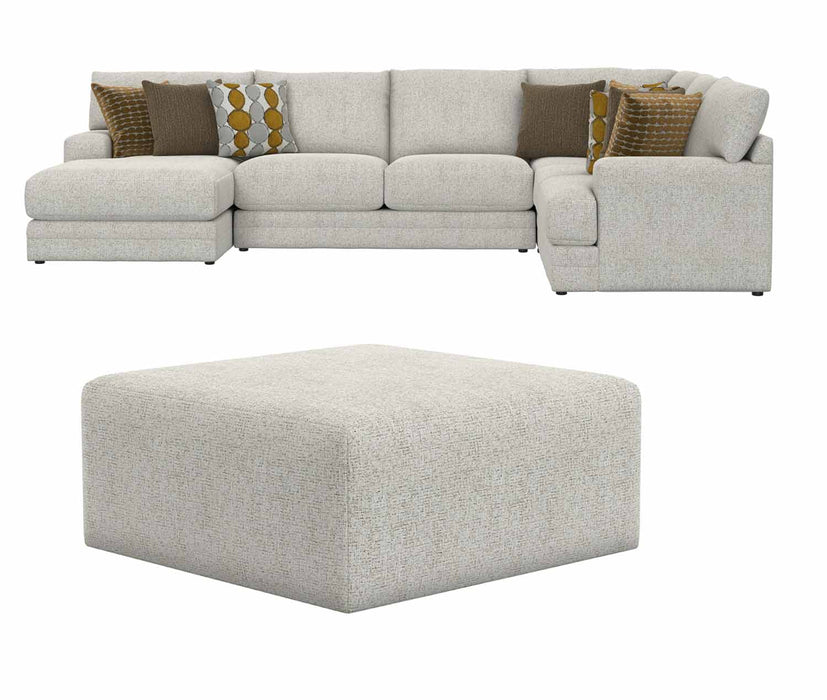 Jackson Furniture - Tori 4 Piece Sectional Sofa with Cocktail Ottoman 41" in Birch/Ochre - 224075-224030-224059-224072-224012 - GreatFurnitureDeal