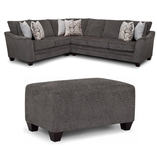 Franklin Furniture - 256 Fairmont 2 Piece Sectional Sofa in Shasta Charcoal - 25649-25628 - GreatFurnitureDeal