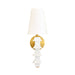 Worlds Away - Handpainted Tole Pagoda Sconce In White - SEDONA WH - GreatFurnitureDeal