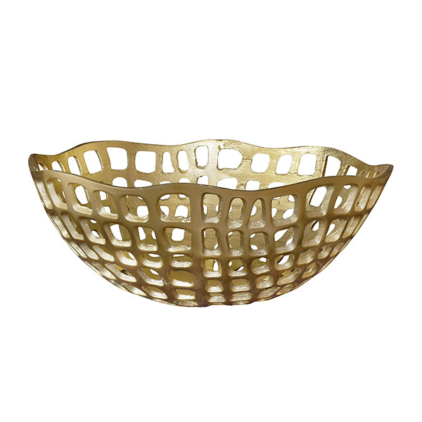Worlds Away - Decorative Bowl With Organic Open Design In Textured Brass Finish - SIERRA - GreatFurnitureDeal
