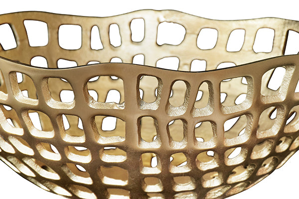 Worlds Away - Decorative Bowl With Organic Open Design In Textured Brass Finish - SIERRA - GreatFurnitureDeal