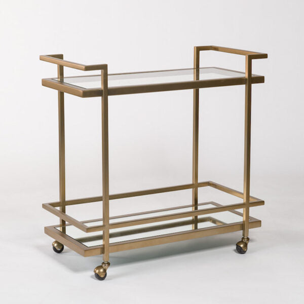 Brentwood Bar Cart in Antique Brass - AT200-ABF - GreatFurnitureDeal