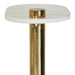 Worlds Away - Racetrack C Table In Brass With White Marble Top - SIMEON - GreatFurnitureDeal