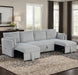 Furniture of America - Denholme U-Sectional w/ Pull Out in Gray - SL64002GY-SECT - GreatFurnitureDeal