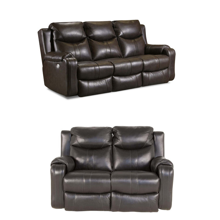 Southern Motion - Marvel 2 Piece Double Reclining Sofa Set with Power Headrest in Fossil - 881-61P-51P - GreatFurnitureDeal