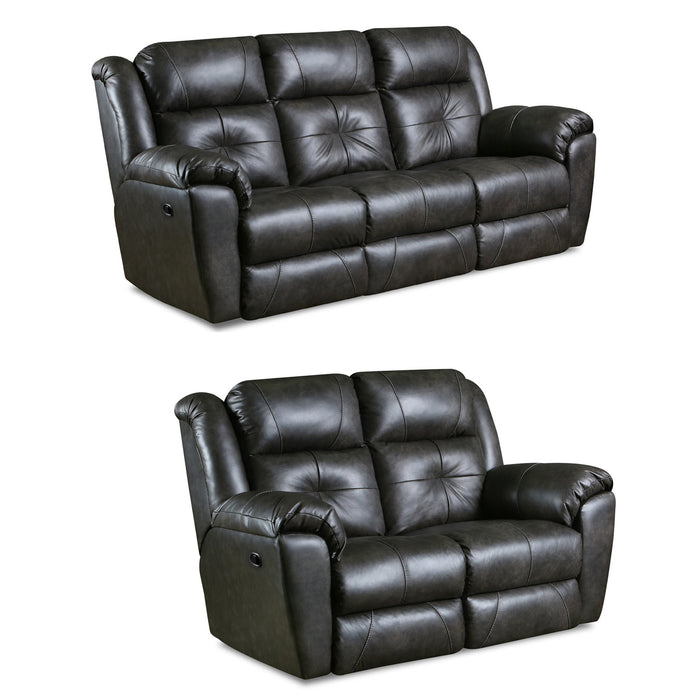 Southern Motion - Vista 2 Piece Power Headrest Sofa Set W-Next Level in Slate - 351-61-78P NL - GreatFurnitureDeal