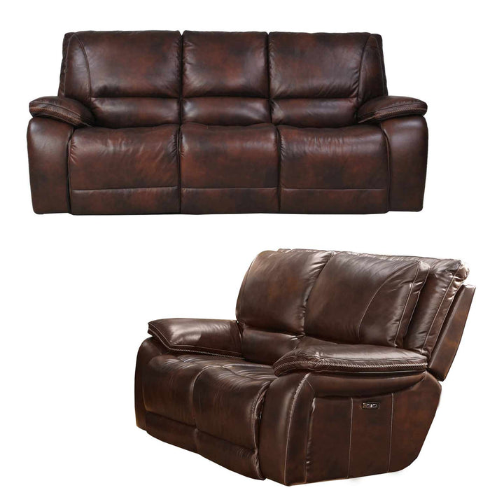Parker Living - Vail Burnt Sienna Leather 2 Piece Dual Reclining Power Sofa Set - MVAI#832PH-822PH-BUR - GreatFurnitureDeal