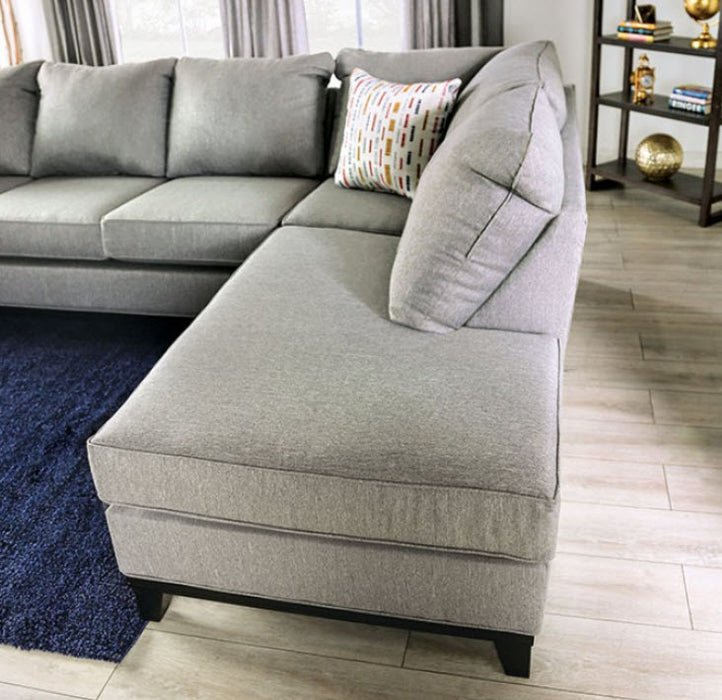 Furniture of America - Lantwit Sectional in Light Gray - SM1118-SECT - GreatFurnitureDeal