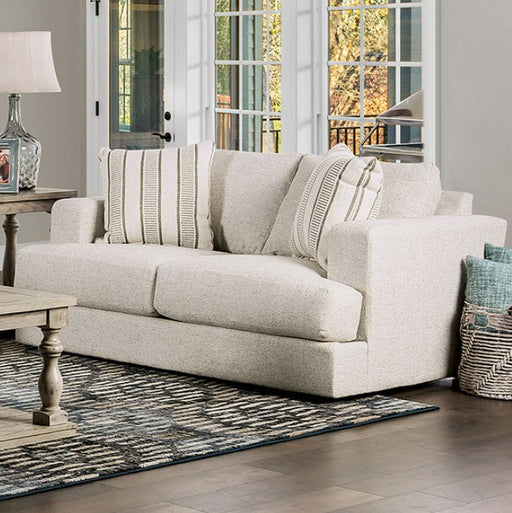 Furniture of America - Flintshire 2 Piece Sofa Set in Beige - SM1210-SF-LV - GreatFurnitureDeal