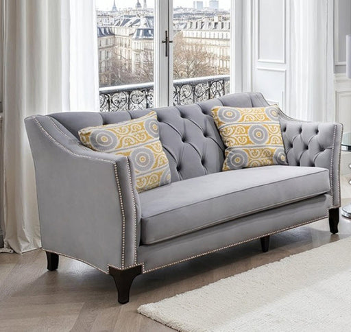 Furniture of America - Wilmette 2 Piece Power Sofa Set in Gray - SM2296GY-SF-2SET - GreatFurnitureDeal