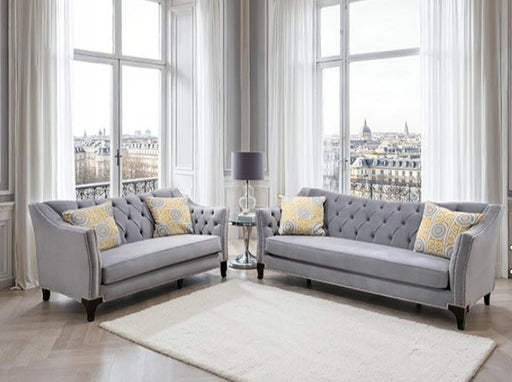 Furniture of America - Wilmette 2 Piece Power Sofa Set in Gray - SM2296GY-SF-2SET - GreatFurnitureDeal