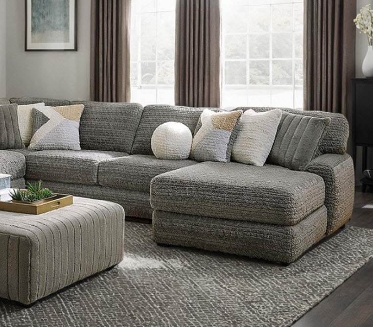 Furniture of America - Elmhurst U-shaped Sectional in Charcoal - SM5106-SECT - GreatFurnitureDeal