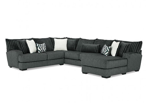 Furniture of America - Loughton Sectional in Gun Metal - SM5196-SECT - GreatFurnitureDeal