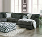 Furniture of America - Loughton Sectional in Gun Metal - SM5196-SECT - GreatFurnitureDeal