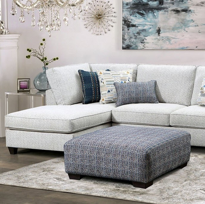 Furniture of America - Chepstow Sectional in Cream - SM5402-SECT - GreatFurnitureDeal
