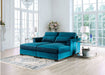 Furniture of America - Peregrine Sectional in Teal - SM5415-SECT - GreatFurnitureDeal