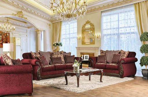 Furniture of America - Tabitha Sofa in Wine, Gold - SM6110-SF - GreatFurnitureDeal