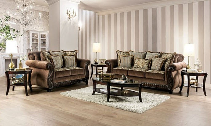 Furniture of America - Joselyn Sofa in Brown - SM6213-SF - GreatFurnitureDeal