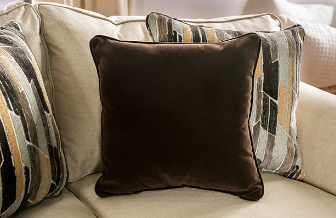 Furniture of America - Kailyn Sofa in Sand, Brown - SM8008-SF - GreatFurnitureDeal