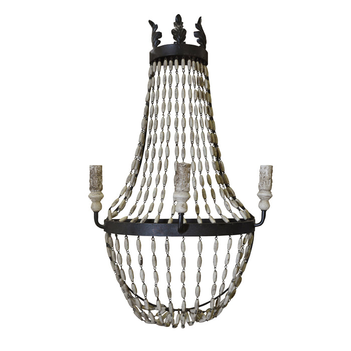 GJ Styles - Empire Wall Sconce with Wooden Beads - SN364
