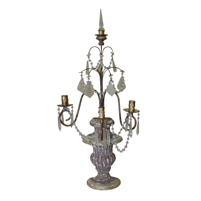 GJ Styles - Flea Market Wall Sconce with Crystals - SN369