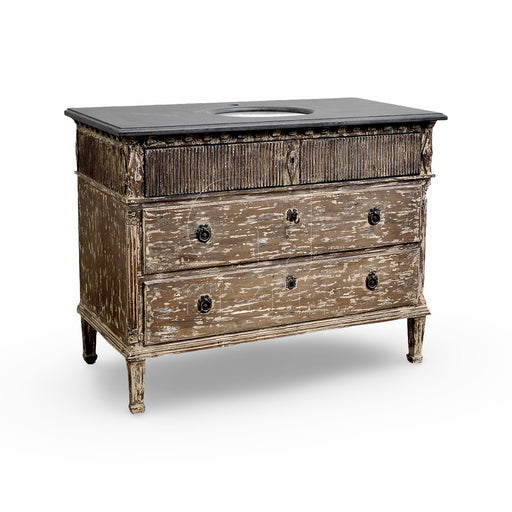 GJ Styles - Morgan Single Vanity W/Blue Stone - SN572-B - GreatFurnitureDeal