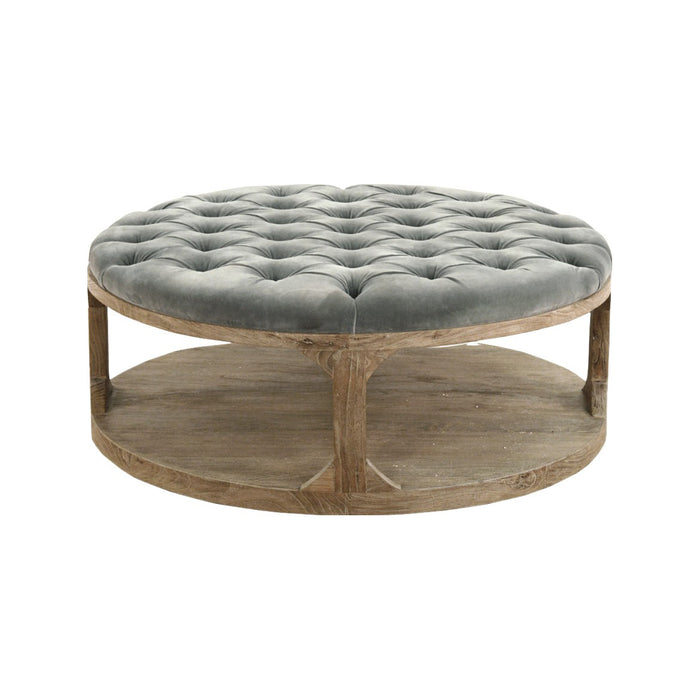 GJ Styles - Reginald Tufted Velvet & Pine Ottoman - SN593 - GreatFurnitureDeal