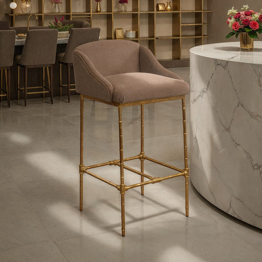 GJ Styles - Agar Barstool with Taupe Linen Seat - SN617 - GreatFurnitureDeal