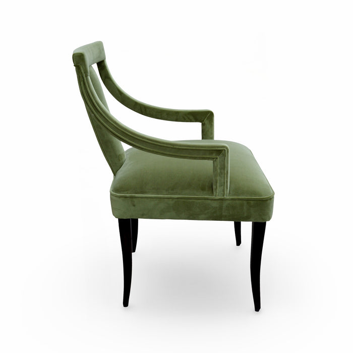 GJ Styles - Arm Chair In Green Velvet (Set of 2) - SN629 - GreatFurnitureDeal