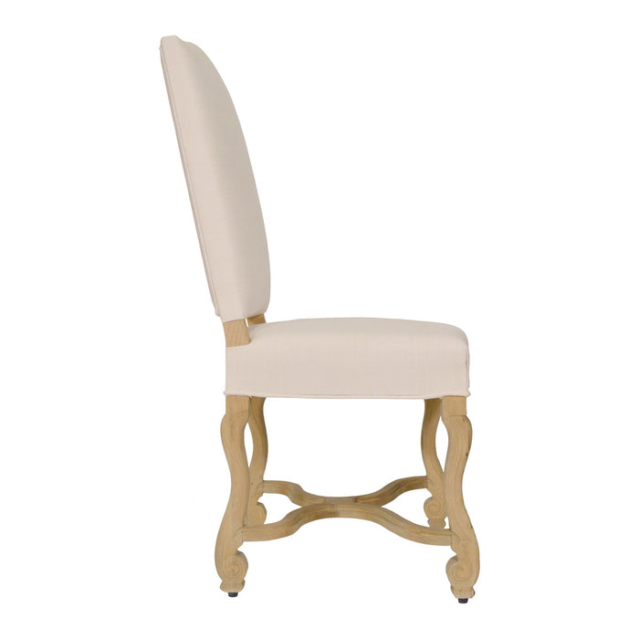 GJ Styles - Fabiola Dining Chair Carved Oak/Linen - SN91 - GreatFurnitureDeal