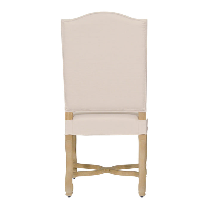 GJ Styles - Fabiola Dining Chair Carved Oak/Linen - SN91 - GreatFurnitureDeal