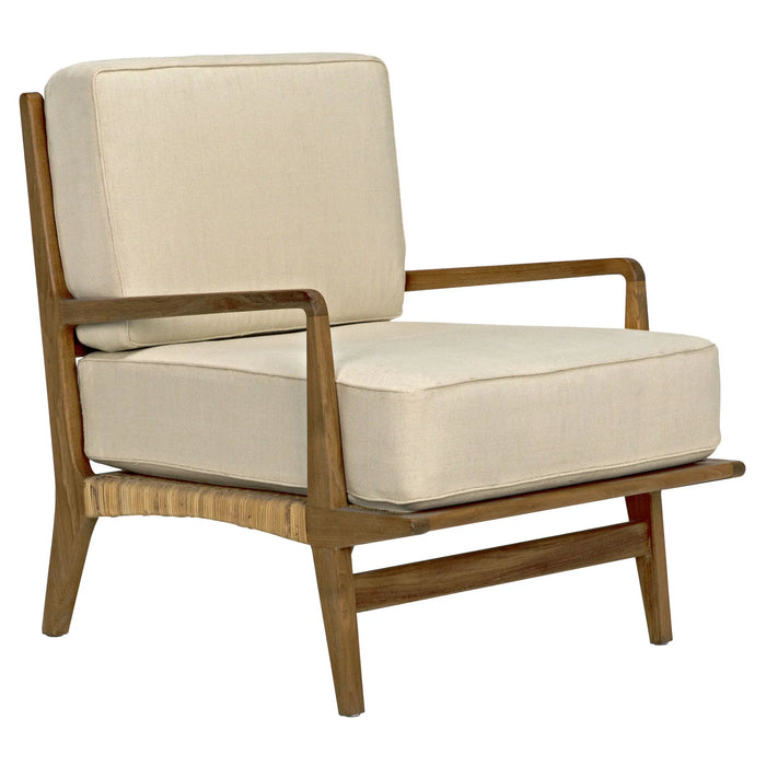 NOIR Furniture - Allister Chair w- Rattan, Teak - SOF202T - GreatFurnitureDeal