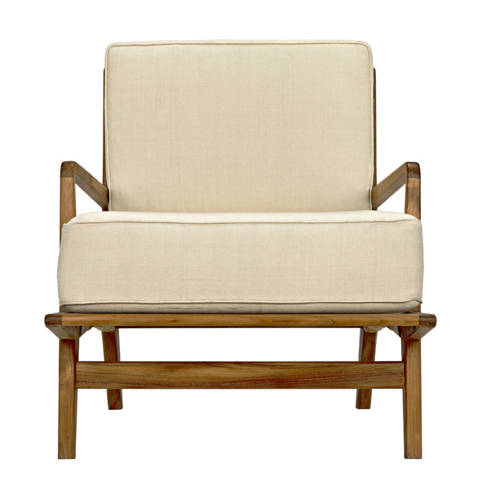 NOIR Furniture - Allister Chair w- Rattan, Teak - SOF202T