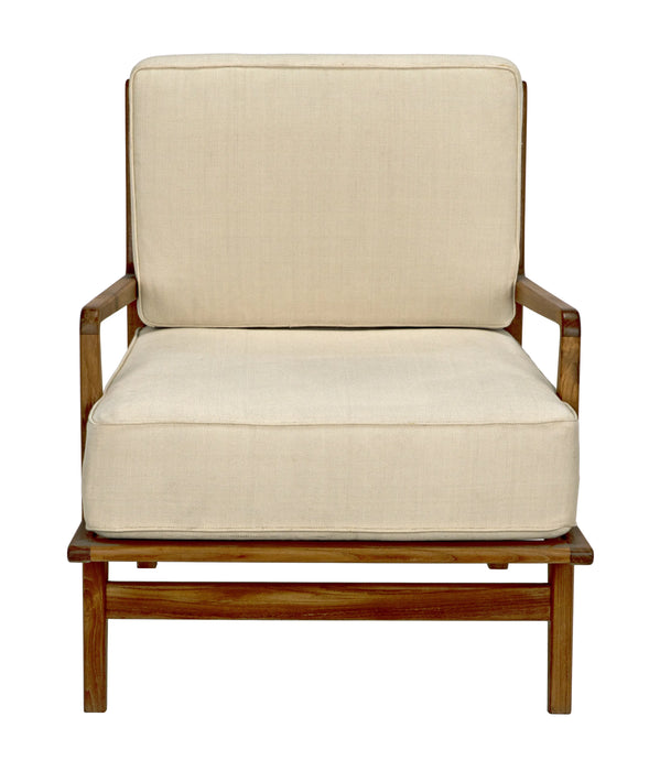 NOIR Furniture - Allister Chair w- Rattan, Teak - SOF202T - GreatFurnitureDeal
