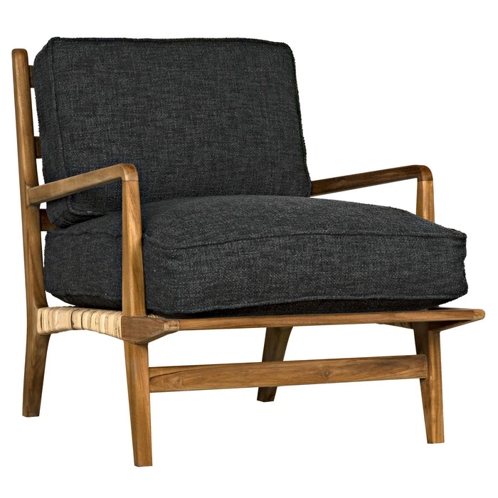 NOIR Furniture - Allister Chair in Cement Down Cushion - SOF325T-GRAY - GreatFurnitureDeal