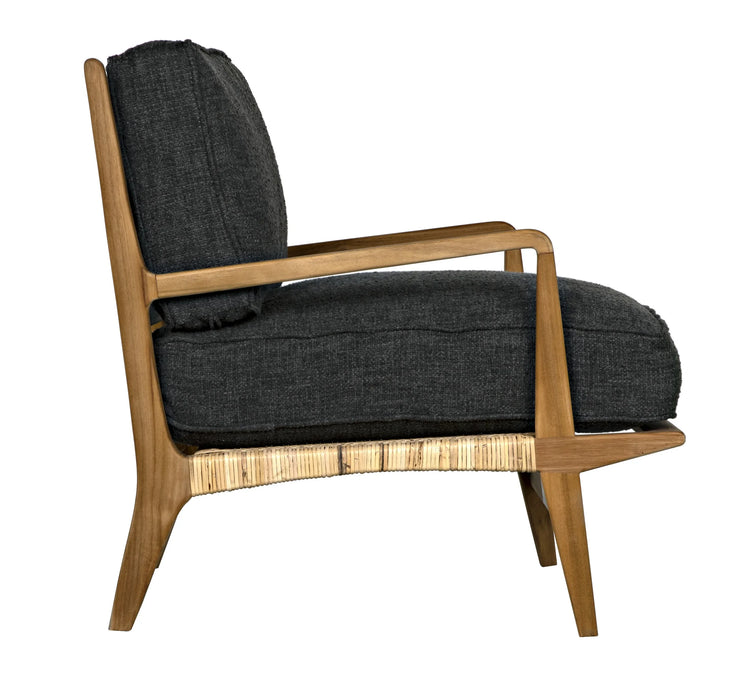 NOIR Furniture - Allister Chair in Cement Down Cushion - SOF325T-GRAY