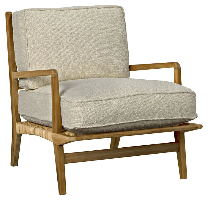 NOIR Furniture - Allister Chair in Off White Down Cushion - SOF325T-WHT
