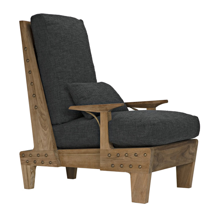 Noir Furniture - Baruzzi Chair, Teak - SOF327-GREY