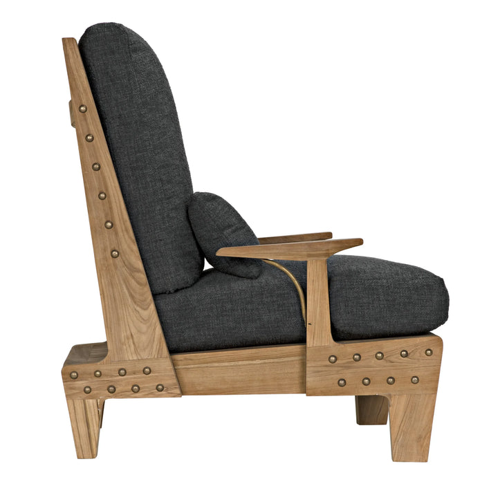 Noir Furniture - Baruzzi Chair, Teak - SOF327-GREY