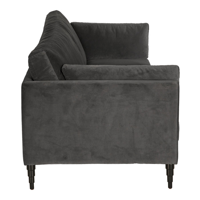 Noir Furniture - Andalusia Sofa in Grey Velvet - SOF330GRV - GreatFurnitureDeal