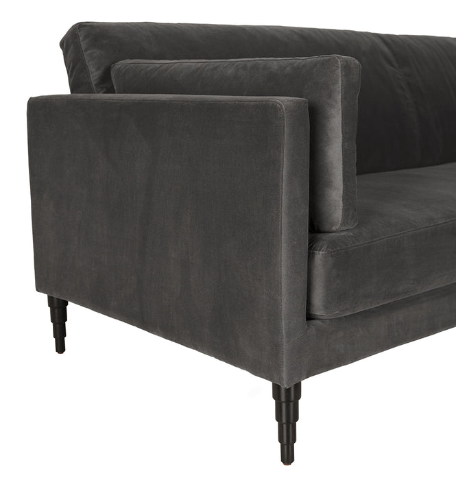 Noir Furniture - Andalusia Sofa in Grey Velvet - SOF330GRV - GreatFurnitureDeal