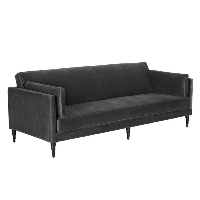 Noir Furniture - Andalusia Sofa in Grey Velvet - SOF330GRV - GreatFurnitureDeal
